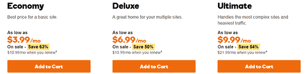 Godaddy Deals Packages