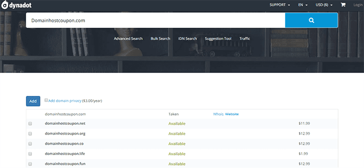 Buy Domain on Dynadot - Domainhostcoupon