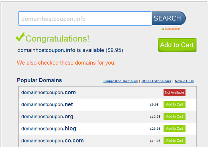 Buy domain on DomainIT