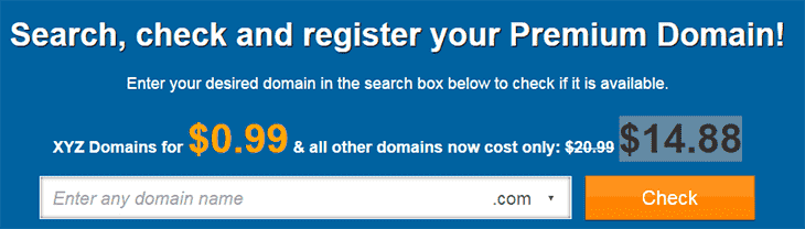 Domain search box