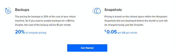 Backup Data at DigitalOcean