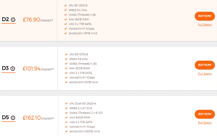 Dedicated Server Plans at UK2