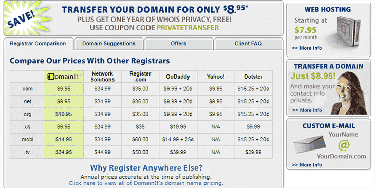 DomainIt website