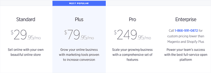 Services Plans at BigCommercce