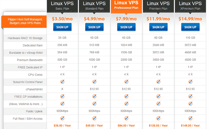 Linux VPS Hosting at FlipperHost