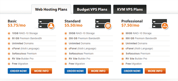 Web Hsoting Plans at FlipperHost