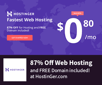 Hostinger Coupon Code 87% OFF for Hosting and FREE Domain Promo Codes