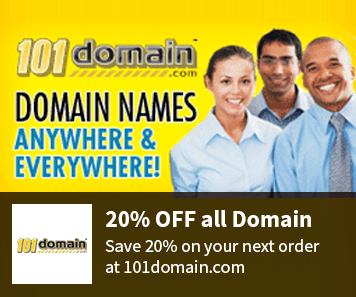 101domain Coupon 20% Off Domain Name