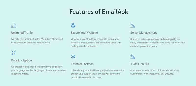 Features that EmailApk brings to you