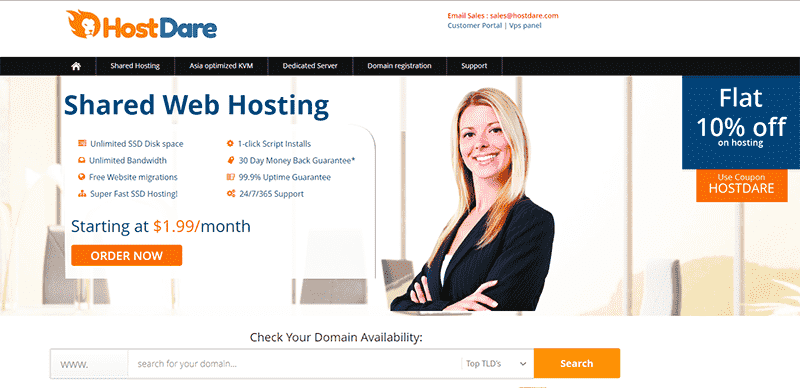 Overview of HostDare - The dedicated hosting and superior experience