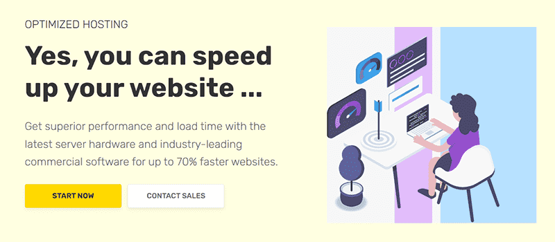 Speed up your website easily when using services at FastComet