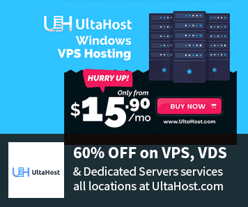 Ultahost Coupon 60% OFF on VPS, VDS & Dedicated Servers services