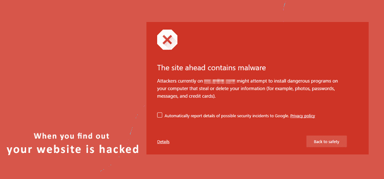 When you find out your website is hacked