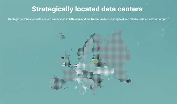Strategically located data centers