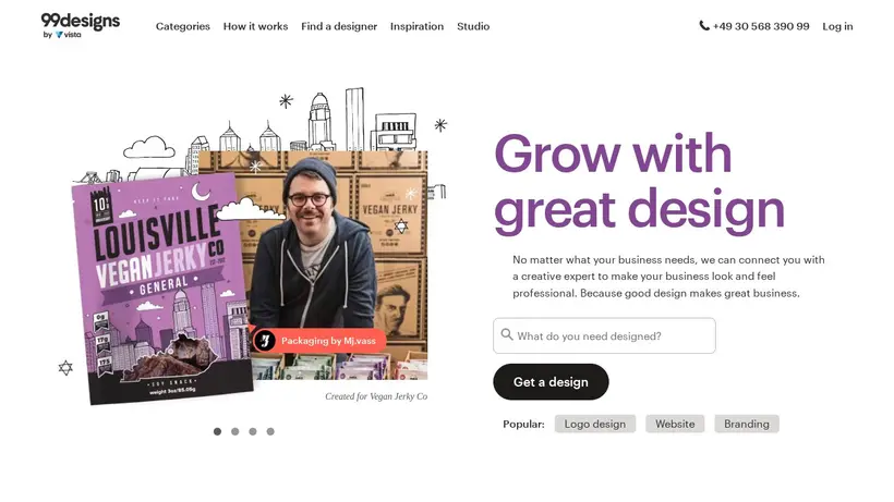 99Designs hosting deals homepage promo codes page screenshot