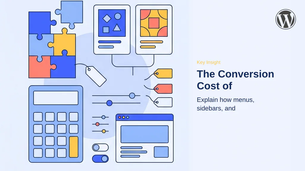 Editorial illustration for The Conversion Cost of Standard WordPress Page Distractions