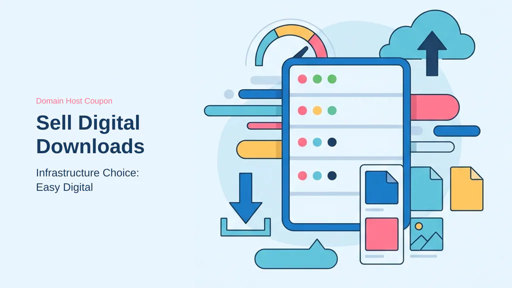 Editorial illustration for Sell Digital Downloads on WordPress: Performance Guide