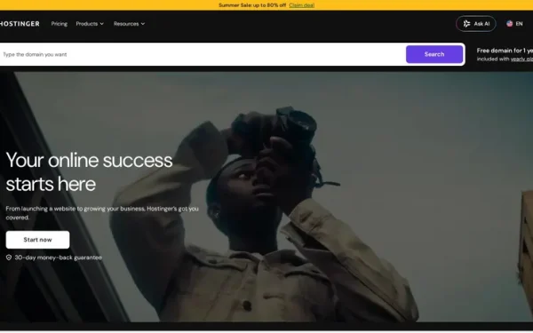 Hostinger homepage screenshot