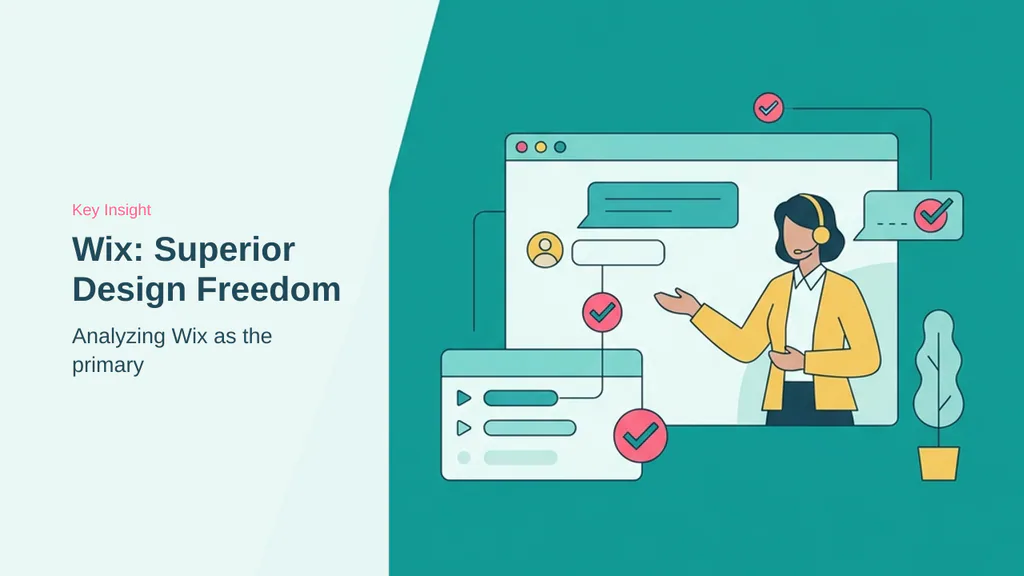 Editorial illustration for Wix: Superior Design Freedom and App Integration