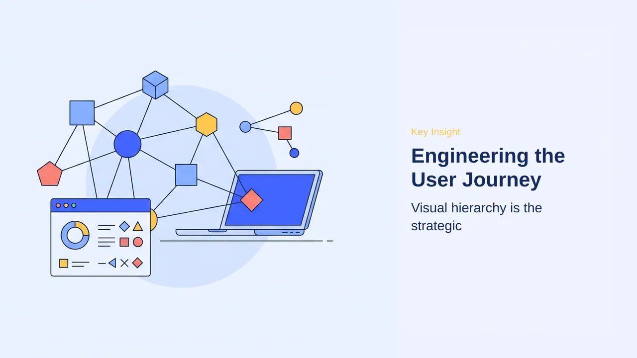 Editorial illustration for Engineering the User Journey with Visual Hierarchy