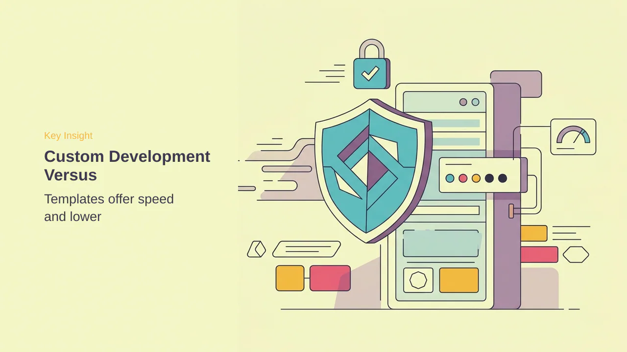 Editorial illustration for Custom Development Versus Template-Based Designs