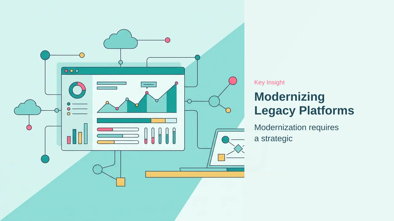 Editorial illustration for Modernizing Legacy Platforms