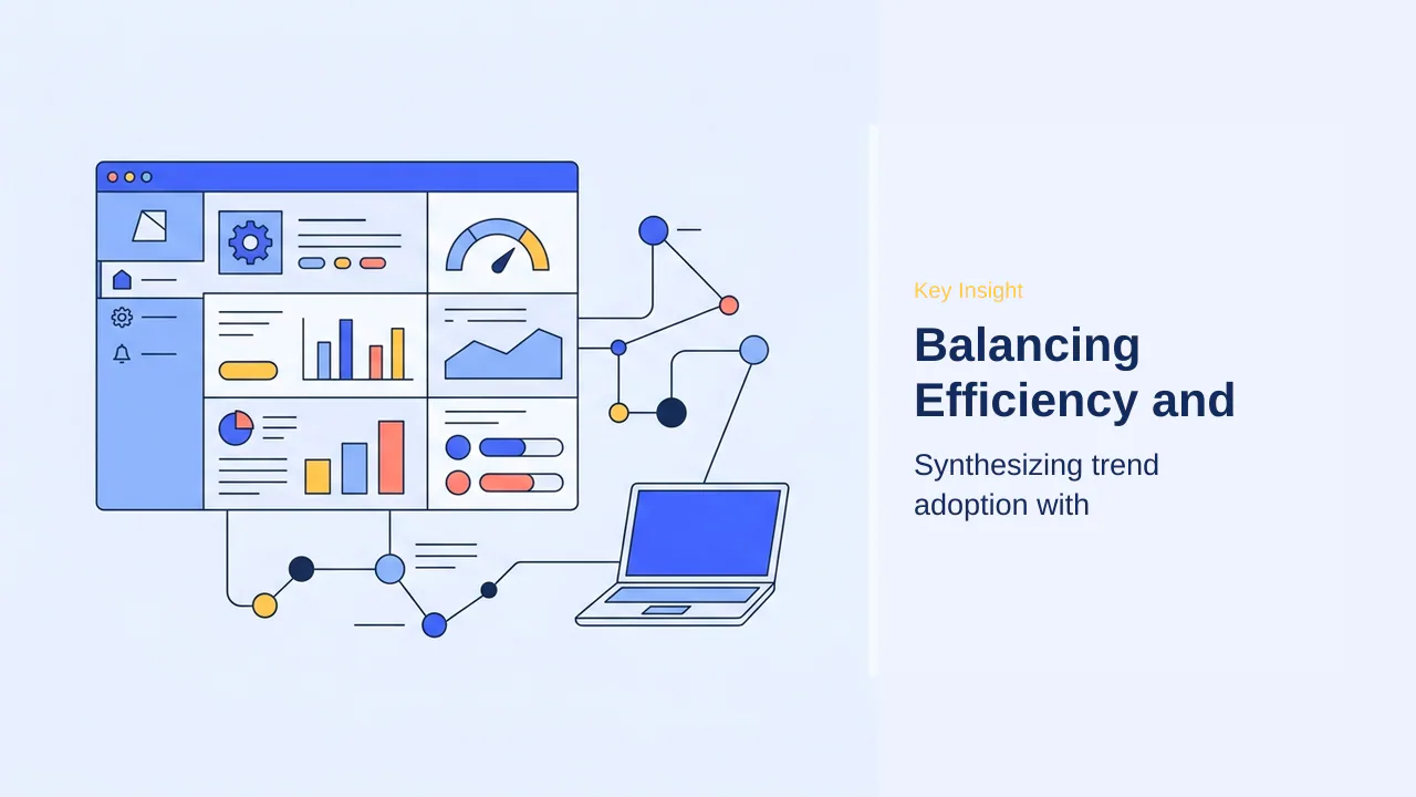 Editorial illustration for Balancing Efficiency and Creativity